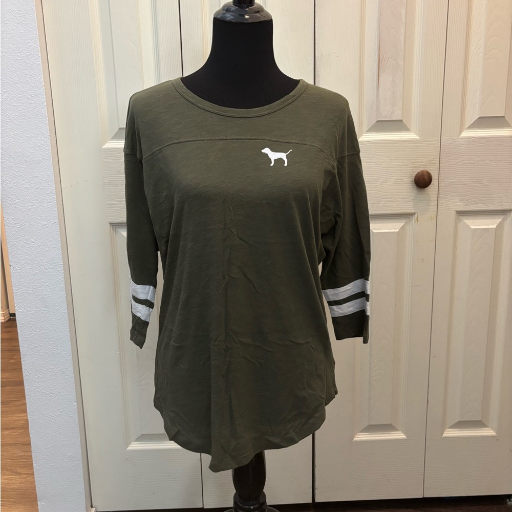 PINK Olive Green Women's Top